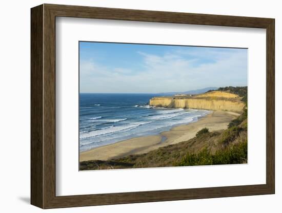 Pacific Coast Highway 1, California, below Pebble Beach, Carmel cliffs and waves-Bill Bachmann-Framed Photographic Print