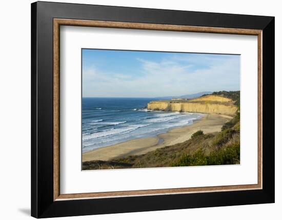 Pacific Coast Highway 1, California, below Pebble Beach, Carmel cliffs and waves-Bill Bachmann-Framed Photographic Print