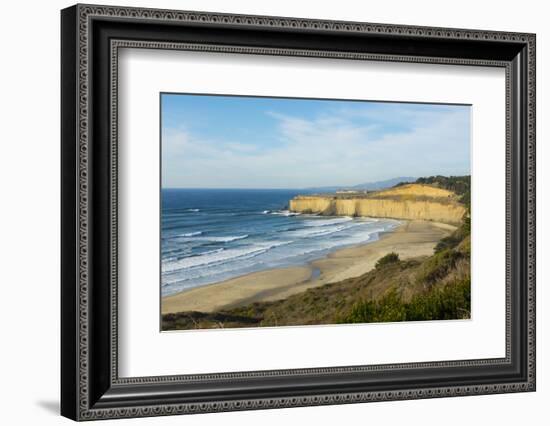 Pacific Coast Highway 1, California, below Pebble Beach, Carmel cliffs and waves-Bill Bachmann-Framed Photographic Print