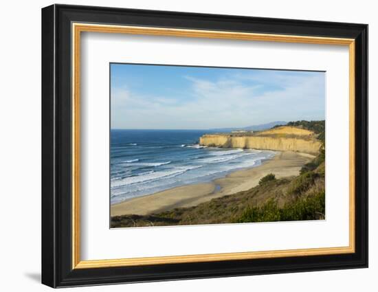 Pacific Coast Highway 1, California, below Pebble Beach, Carmel cliffs and waves-Bill Bachmann-Framed Photographic Print