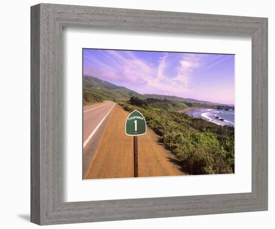 Pacific Coast Highway, California Route 1 near Big Sur, California, USA-Bill Bachmann-Framed Photographic Print