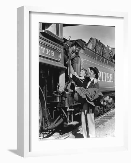 Pacific Express UNION PACIFIC by CecilBDeMille with Rovert Presto, Barbara Stanwyck and Joel McCrea-null-Framed Photo