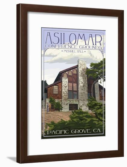 Pacific Grove, California - Asilomar Conference Grounds - Merrill Hall-Lantern Press-Framed Art Print