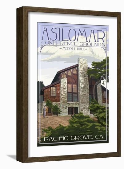 Pacific Grove, California - Asilomar Conference Grounds - Merrill Hall-Lantern Press-Framed Art Print