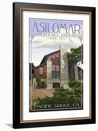 Pacific Grove, California - Asilomar Conference Grounds - Merrill Hall-Lantern Press-Framed Art Print