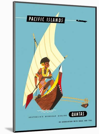 Pacific Islands - Polynesian Outrigger Canoe-Harry Rogers-Mounted Art Print