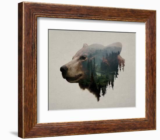 Pacific Northwest Black Bear-Davies Babies-Framed Art Print