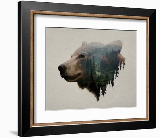 Pacific Northwest Black Bear-Davies Babies-Framed Art Print