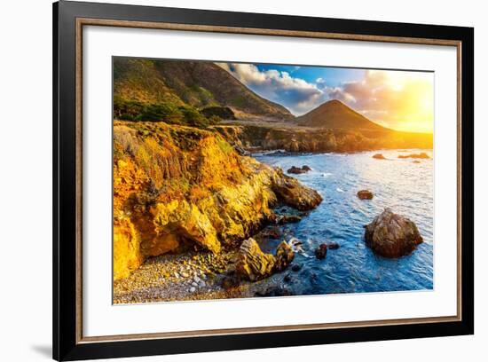 Pacific Ocean Coast, California, USA-sborisov-Framed Photographic Print