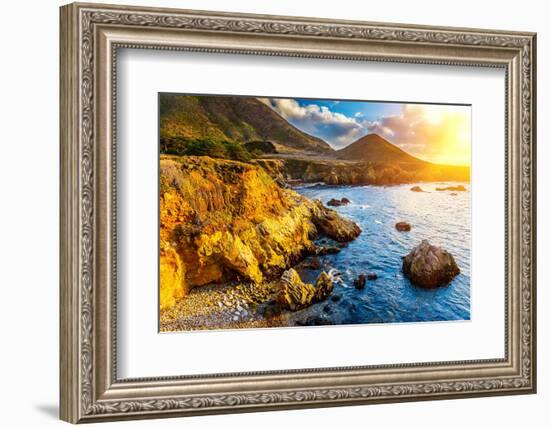 Pacific Ocean Coast, California, USA-sborisov-Framed Photographic Print