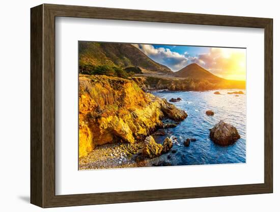 Pacific Ocean Coast, California, USA-sborisov-Framed Photographic Print