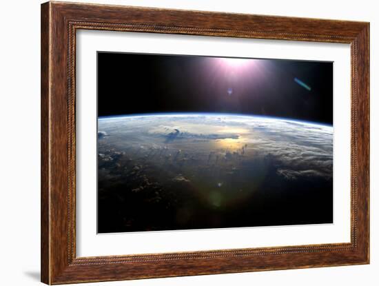 Pacific Ocean From Space, ISS Image-null-Framed Photographic Print