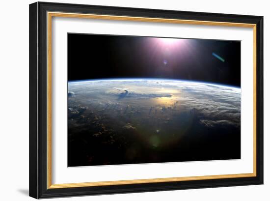 Pacific Ocean From Space, ISS Image-null-Framed Photographic Print