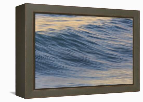 Pacific Ocean wave patterns after sunset, Pacific Beach, San Diego, California, USA-Stuart Westmorland-Framed Premier Image Canvas