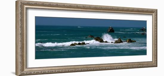 Pacific Ocean Waves and Sea Stacks Ca-null-Framed Photographic Print