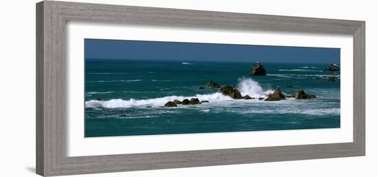 Pacific Ocean Waves and Sea Stacks Ca-null-Framed Photographic Print