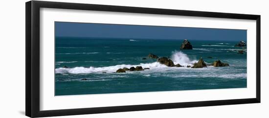 Pacific Ocean Waves and Sea Stacks Ca-null-Framed Photographic Print