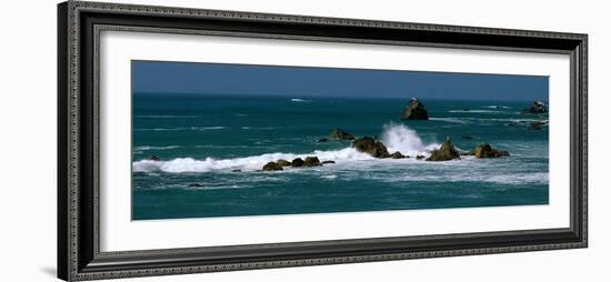Pacific Ocean Waves and Sea Stacks Ca-null-Framed Photographic Print