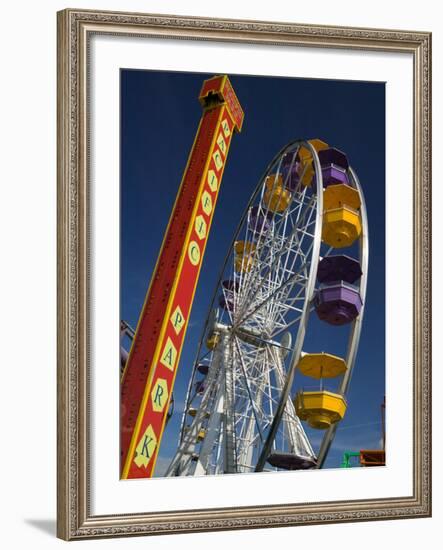 Pacific Park Ferris Wheel, Santa Monica Pier, Los Angeles, California, USA-Walter Bibikow-Framed Photographic Print