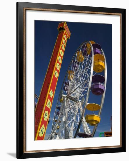 Pacific Park Ferris Wheel, Santa Monica Pier, Los Angeles, California, USA-Walter Bibikow-Framed Photographic Print