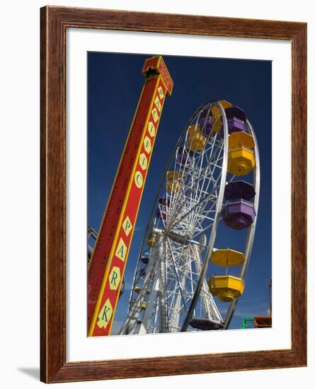 Pacific Park Ferris Wheel, Santa Monica Pier, Los Angeles, California, USA-Walter Bibikow-Framed Photographic Print