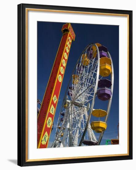Pacific Park Ferris Wheel, Santa Monica Pier, Los Angeles, California, USA-Walter Bibikow-Framed Photographic Print