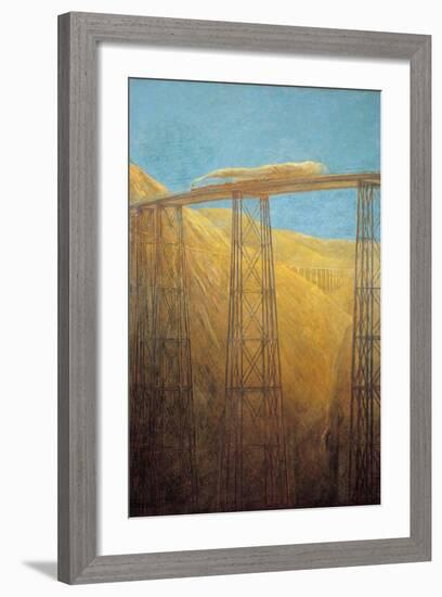 Pacific Railway-Gaetano Previati-Framed Art Print