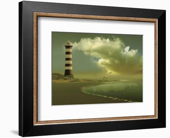 Pacific Sunset 7-Carlos Casamayor-Framed Art Print