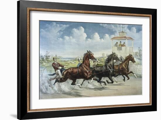 Pacing for a Grand Purse-Currier & Ives-Framed Giclee Print