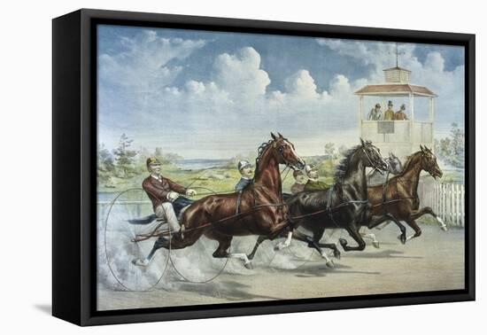 Pacing for a Grand Purse-Currier & Ives-Framed Premier Image Canvas