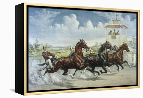 Pacing for a Grand Purse-Currier & Ives-Framed Premier Image Canvas