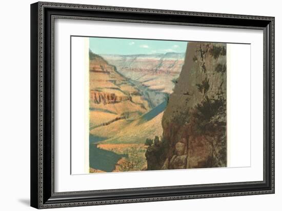 Pack Animals on Trail in Grand Canyon-null-Framed Art Print