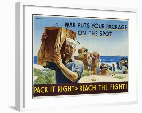 Pack it Right to Reach the Fight! Poster-John Falter-Framed Photographic Print