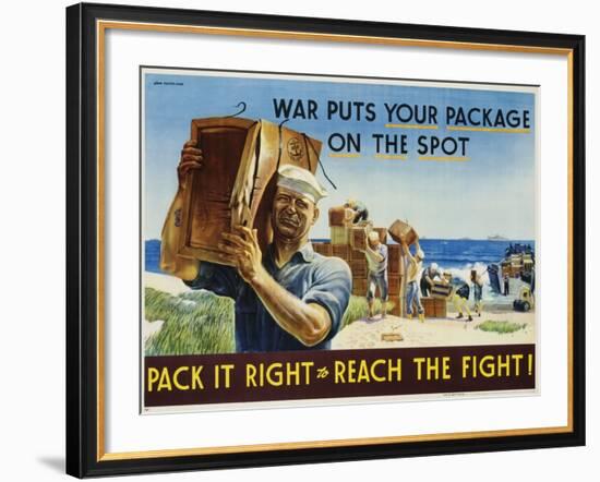 Pack it Right to Reach the Fight! Poster-John Falter-Framed Photographic Print