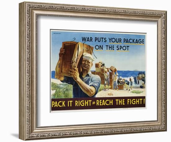 Pack it Right to Reach the Fight! Poster-John Falter-Framed Photographic Print