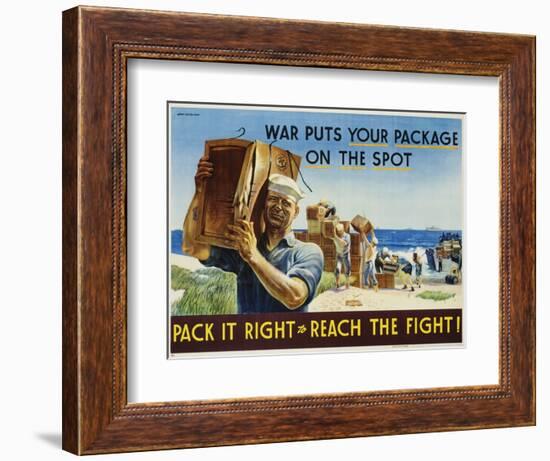 Pack it Right to Reach the Fight! Poster-John Falter-Framed Photographic Print