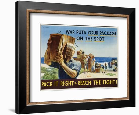 Pack it Right to Reach the Fight! Poster-John Falter-Framed Photographic Print