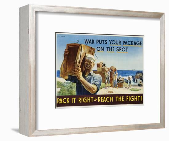 Pack it Right to Reach the Fight! Poster-John Falter-Framed Photographic Print