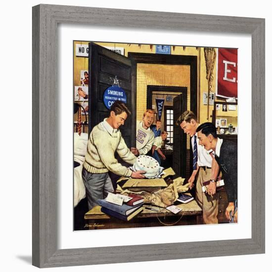 "Package from Home", February 3, 1951-Stevan Dohanos-Framed Giclee Print