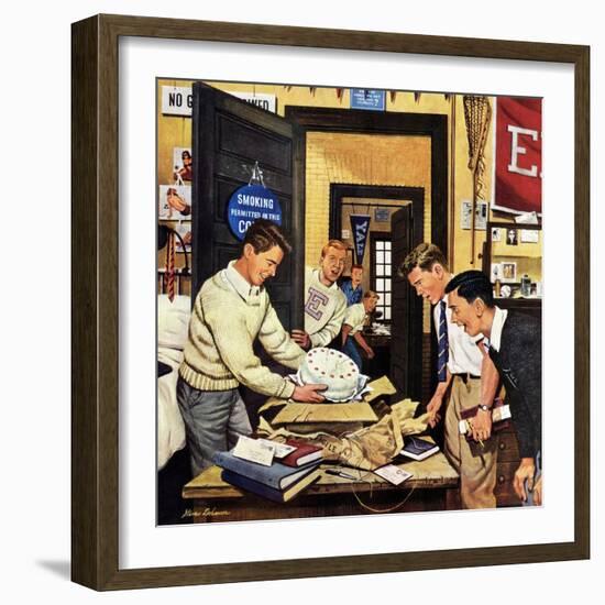 "Package from Home", February 3, 1951-Stevan Dohanos-Framed Giclee Print