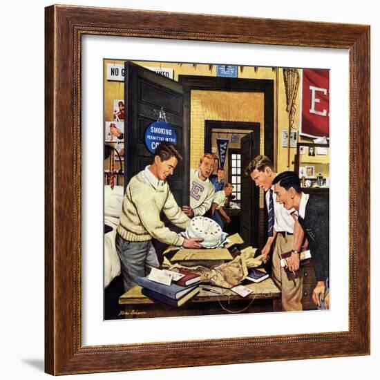 "Package from Home", February 3, 1951-Stevan Dohanos-Framed Giclee Print