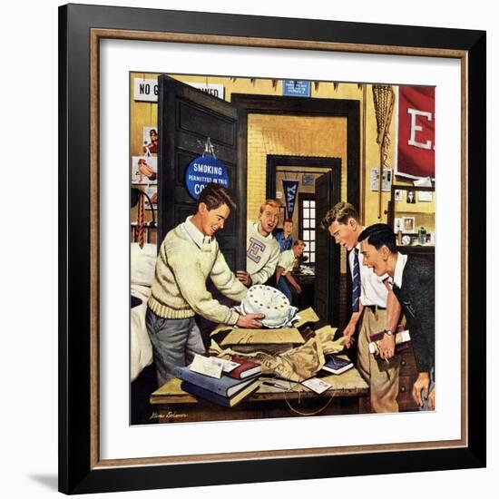 "Package from Home", February 3, 1951-Stevan Dohanos-Framed Giclee Print