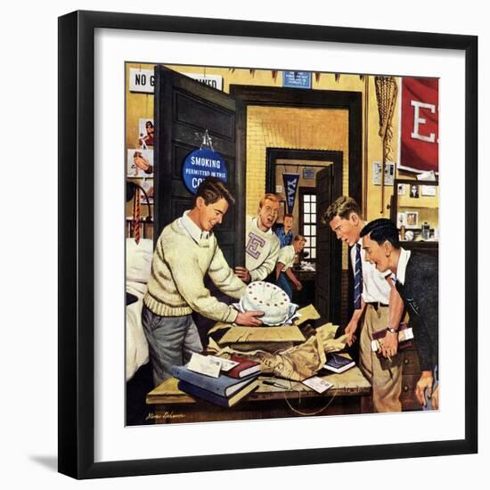 "Package from Home", February 3, 1951-Stevan Dohanos-Framed Giclee Print