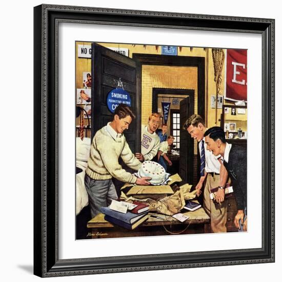 "Package from Home", February 3, 1951-Stevan Dohanos-Framed Giclee Print