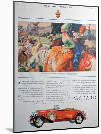 Packard Car Advert, 1930-null-Mounted Giclee Print
