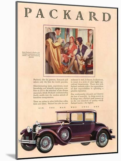 Packard, Magazine Advertisement, USA, 1929-null-Mounted Giclee Print