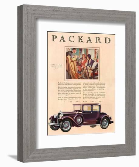 Packard, Magazine Advertisement, USA, 1929-null-Framed Giclee Print