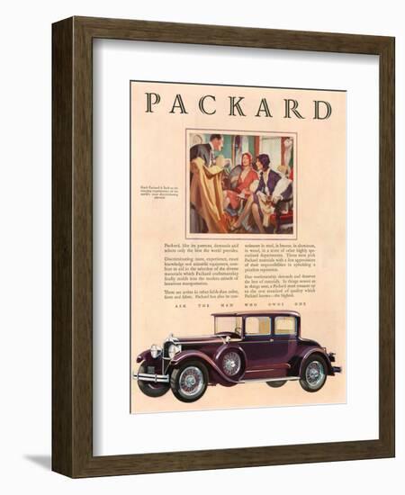 Packard, Magazine Advertisement, USA, 1929-null-Framed Giclee Print