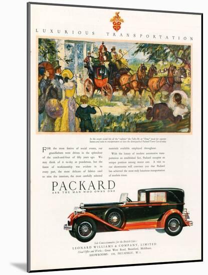 Packard, Magazine Advertisement, USA, 1930-null-Mounted Giclee Print
