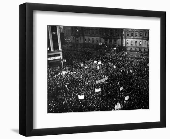 Packed Tightly in Cadillac Square are Thousands of People Who Gathered for a Mass Demonstration-null-Framed Photographic Print